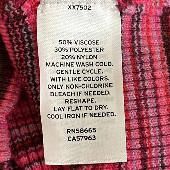 BP Space Dye Short Sleeve Crop Cardigan in Pink Ibis - NEW - Size Small - Picture 7 of 8